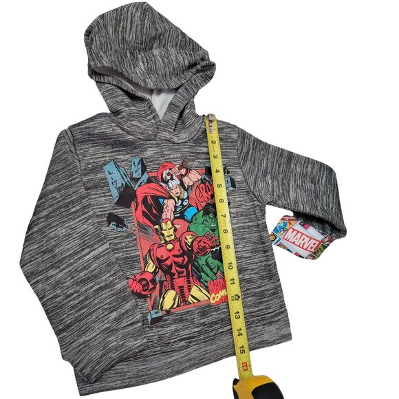 Marvel Avengers Boy Pullover Gray Sweatshirt Hoodie Kids Youth Size 3T - Picture 8 of 8